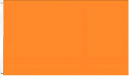 Solid Orange Flag 3x5 Ft Blank Orange Flags Vivid Color Double Stitched Plain Flag with Brass Grommets