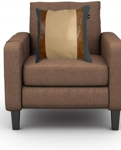 D DOLLY LAMB Lambskin Leather Pillow Cover - Sofa Cushion Case - Decorative Throw Covers for Living Room & Bedroom, 14x14 Inches - Multi Color 02 Pack of 2