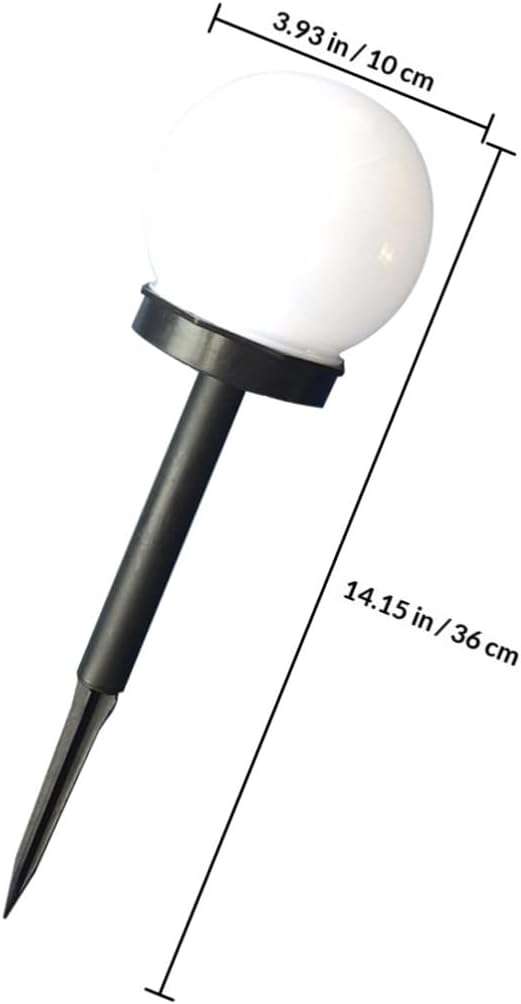 GALPADA 4pcs Solar Path Lights Outdoor White Glow Bubble Shaped Lawn LED Sphere Lights with Solar Panel for Garden Landscape Lighting