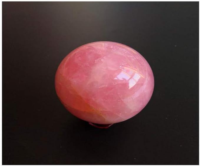 Natural Rose Quartz Healing Crystal Gemstone Sphere Ball for Reiki Balancing Meditation Energy Home and Office Decoration (5-5.5cm, Rose Quartz)