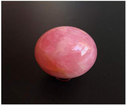 Natural Rose Quartz Healing Crystal Gemstone Sphere Ball for Reiki Balancing Meditation Energy Home and Office Decoration (5-5.5cm, Rose Quartz)