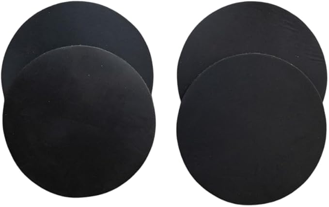 Real Natural Grain Leather Coasters – Durable Non-Slip (Black) Distressed Design, Set of 4 for Table Protection in Home, Office, Kitchen, and Bar