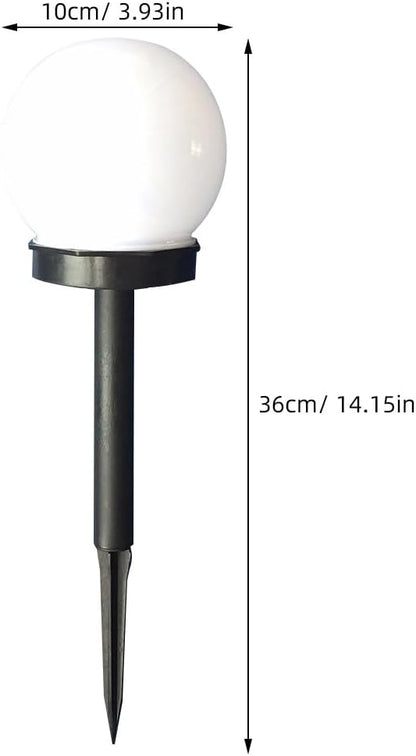 GALPADA 4pcs Solar Path Lights Outdoor White Glow Bubble Shaped Lawn LED Sphere Lights with Solar Panel for Garden Landscape Lighting
