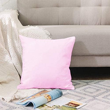 Upgrade Your Bedding Experience with The Made of 100% Cotton Euro Shams 2 Pack Cushion Cover 32"x 32" Size fits Decorative Cover. Envelope Closure Pink