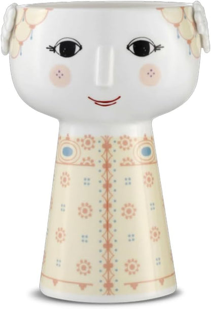 Bjørn Wiinblad Eva Vase – Soft Yellow, 5.9" H | Gift Box Included