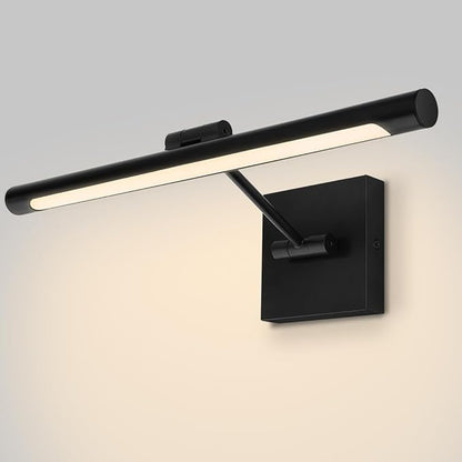 LED Picture Light for Paintings, Black Adjustable Art Light for Wall, 16.54inch 9W LED Wall Sconces Wall Light for Display Art Work, Dimmable Hardwired 3000K Warm White CRI90+