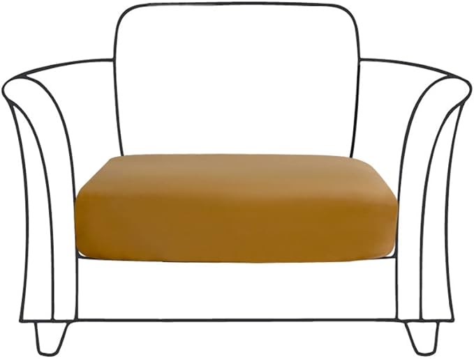 HOOBUY Waterproof Couch Cushion Cover 1pc Stretch Sofa Slipcovers Furniture Protector with Elastic Suitable for Armchair, Loveseat,3&4 Seater Sofa (1, Camel)
