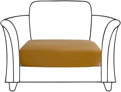HOOBUY Waterproof Couch Cushion Cover 1pc Stretch Sofa Slipcovers Furniture Protector with Elastic Suitable for Armchair, Loveseat,3&4 Seater Sofa (1, Camel)