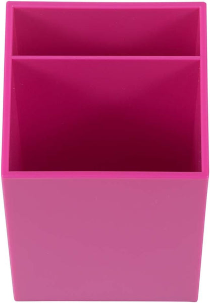 JAM Paper Plastic Pen Holder - Fuchsia Pink - Desktop Pencil Cup Sold Individually