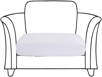HOOBUY Waterproof Couch Cushion Cover 1pc Stretch Sofa Slipcovers Furniture Protector with Elastic Suitable for Armchair, Loveseat,3&4 Seater Sofa (1, White)