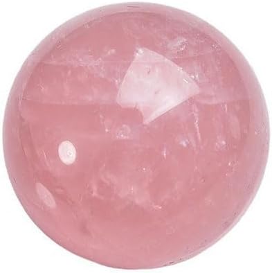 Natural Rose Quartz Healing Crystal Gemstone Sphere Ball for Reiki Balancing Meditation Energy Home and Office Decoration (5-5.5cm, Rose Quartz)