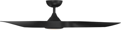 WAC Lighting Swirl 3-Blade Aluminum Smart Ceiling Fan in Matte Black