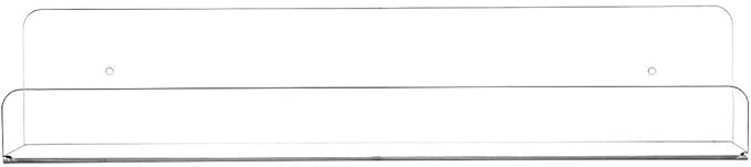 CY craft Clear Acrylic Floating Shelves Display Ledge, 5 MM Thick Wall Mounted Storage Shelf for Kitchen/Bathroom/Office,Invisible Kids Bookshelf and Spice Rack,15 Inch,Set of 4
