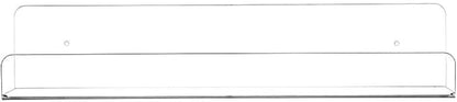 CY craft Clear Acrylic Floating Shelves Display Ledge, 5 MM Thick Wall Mounted Storage Shelf for Kitchen/Bathroom/Office,Invisible Kids Bookshelf and Spice Rack,15 Inch,Set of 4