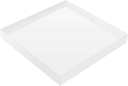 Clear Acrylic Display Block – Solid Polished Plexiglass Riser for Jewelry, Figurines, Retail Showcase & Home Decor – Sturdy Acrylic Cube Stand (8" x 8" x 1")
