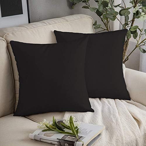 Upgrade Your Bedding Experience with The Made of 100% Cotton Pillow Cases 2 Pack King Pillowcases 20 x 36 Size fits King Pillows. Envelope Closure Black
