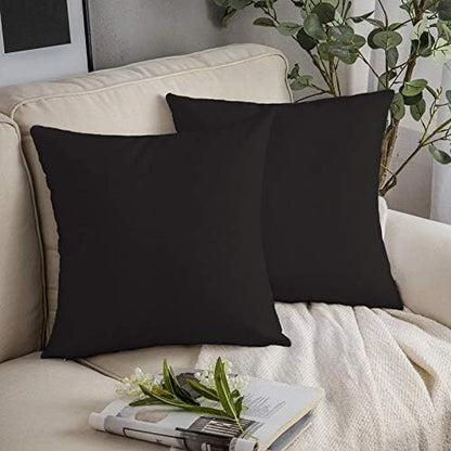 Upgrade Your Bedding Experience with The Made of 100% Cotton Pillow Cases 2 Pack King Pillowcases 20 x 36 Size fits King Pillows. Envelope Closure Black