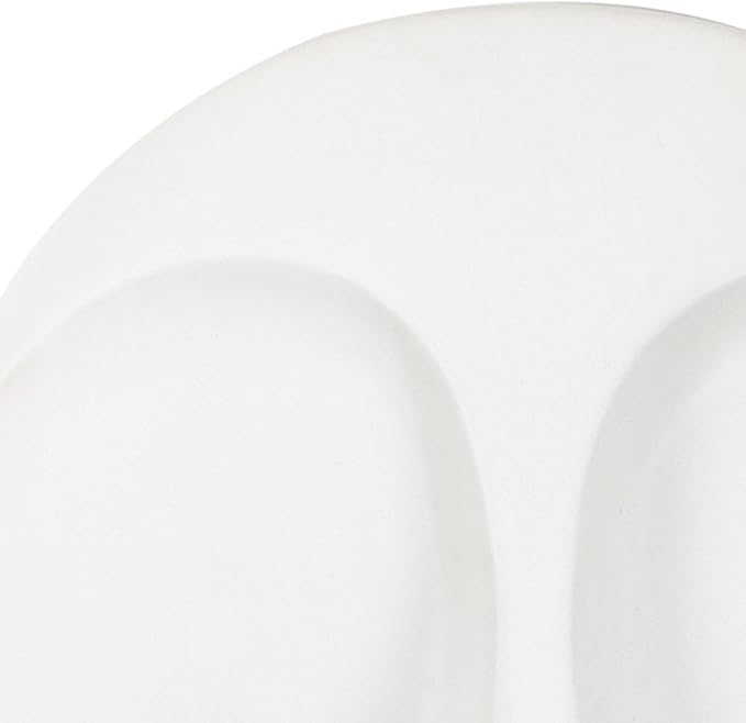 Howard Elliott Ceramic Round Decorative Face Hanging Wall Decor Sculpture, White Matte Glazed Finish Wall Vase Decor for Living Room, Bedroom, Hallway & Entryway, 10 x 10 Inch