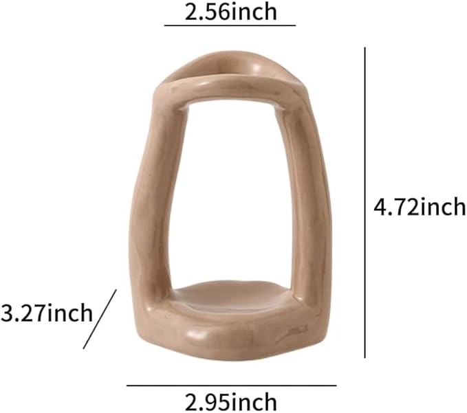 Handmade Ceramic Holder Stand for Toothbrushes, Makeup Brushes, and Pens - Minimalist Design for Bathroom Vanity and Countertops Decor (Milky Brown)