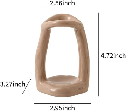 Handmade Ceramic Holder Stand for Toothbrushes, Makeup Brushes, and Pens - Minimalist Design for Bathroom Vanity and Countertops Decor (Milky Brown)