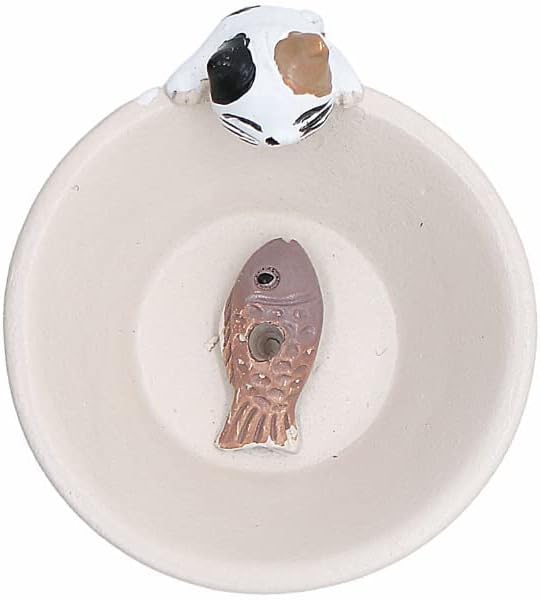 Newwe Incense Holder Resin Incense Stick Burner Small Cat Incense Sticks Holder ,Mini Cute Animal Statue Home Insencents Burner