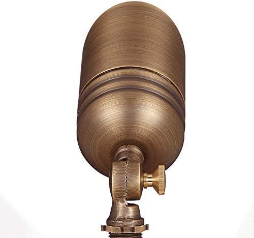 VOLT 12V Brass Fat Boy LED Outdoor Spotlight 4-Pack Expansion Kit (Bronze) for Low Voltage Landscape Lighting of Yard, Lawn, Garden, Patio, Trees & House