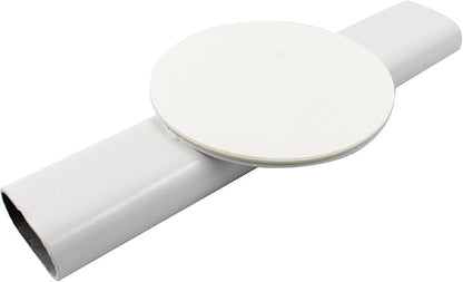 6.3" Wall-Mounted Flower Tube, Top/Bottom Open Vase, Adhesive Metal Flower Open Tube Decoration Holder for Flower Display, Home Office Living Room Bedroom Decoration, 2pcs(White)