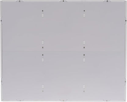 Literature Organizer with 24 Compartments | Adjustable Desktop File Sorter Mail Center for Home, Office & Classroom | PVC Paper Storage Cabinet with Shelves (White, 24 Compartments)