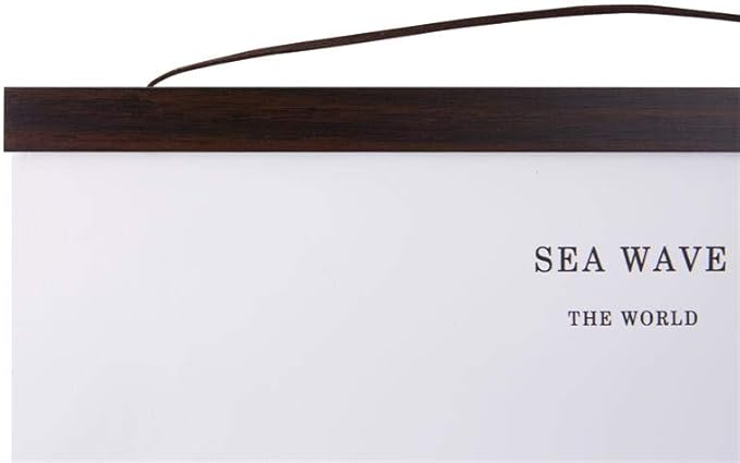 25x16 25x35 25x38 Poster Frame, Magnetic Light Wood Wooden Frame Hanger for Photo Picutre Canvas Artwork Art Print Wall Hanging (1 Pack, 25", Walnut)