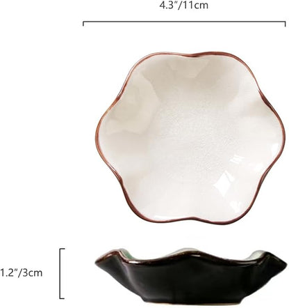 Ice Cracking Leaf Jewelry Dish, Decorative Ring Holder Small Trinket Tray Bowl, Gifts for Daughter Mom Friends, Milk White.