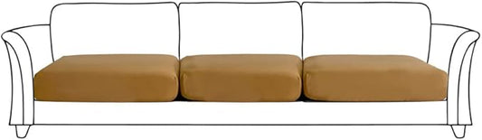 HOOBUY Waterproof Couch Cushion Cover 3Pieces Stretch Sofa Slipcovers Furniture Protector with Elastic Suitable for 3 Seater Sofa (3, Camel)