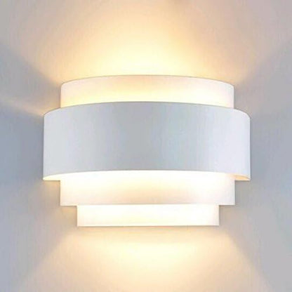 LightInTheBox Modern Wall Sconce Set of 2 Indoor Wall Light Fixture Half Moon Metal Wall Lamp White for Stair Hallway Home Theatre Bedroom (2PCS)