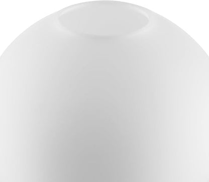 Diameter 9.84 Inch, Height 8.46 Inch,E26 Base 1-5/8 Inch Fitter,Double Hole White Glass Spherical Lampshade For Pendant lLmps And Floor Lamps