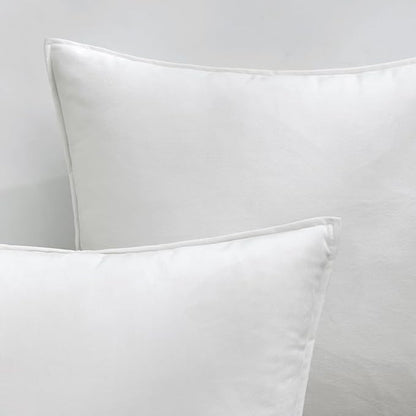 MIULEE Pack of 2 Decorative Velvet Throw Pillow Cover Soft Pillowcase Solid Square Cushion Case for Sofa Bedroom Car 22x22 Inch Pure White