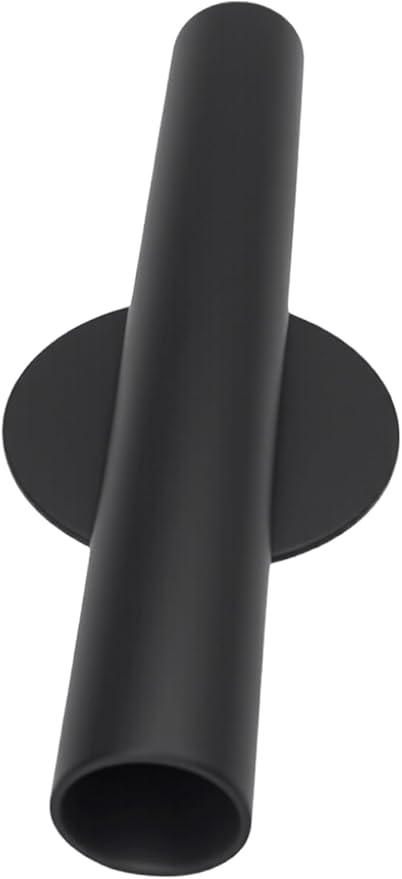 Adhesive Metal Wall Vase Holder - Decorative Tube for Dried/Faux Floral Display, Rust-Resistant Home & Office, Dining Room Also Suitable for Cemetery Memorial Display Decor (2 Pcs Black)