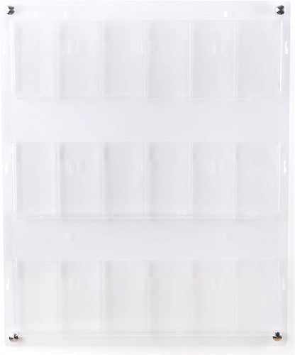 Displays2go 3-Tiered Clear Acrylic Magazine Rack, Adjustable, 9-18 Pockets - Clear (2RP9CLR)