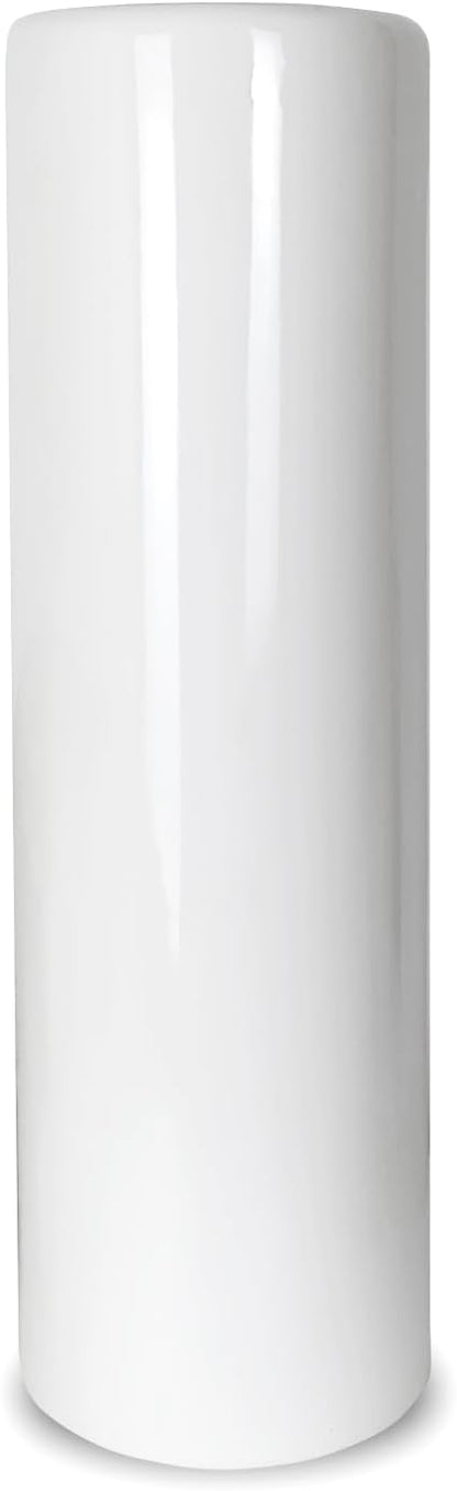 12Inch Tall White Ceramic Flower Vase,Home Decor White Vases for Pampas Grass,Textured Modern Vases for Living Room Decorations,Table Centerpieces,Shelf,Farmhouse Small Ceramic Vase