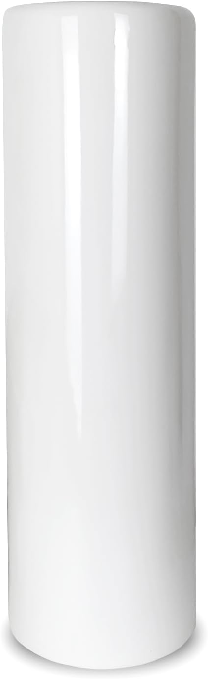 12Inch Tall White Ceramic Flower Vase,Home Decor White Vases for Pampas Grass,Textured Modern Vases for Living Room Decorations,Table Centerpieces,Shelf,Farmhouse Small Ceramic Vase