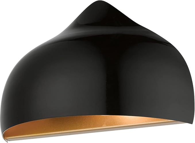 Livex Lighting, 40987-68, Amador, Half Moon Sconce, Shiny Black