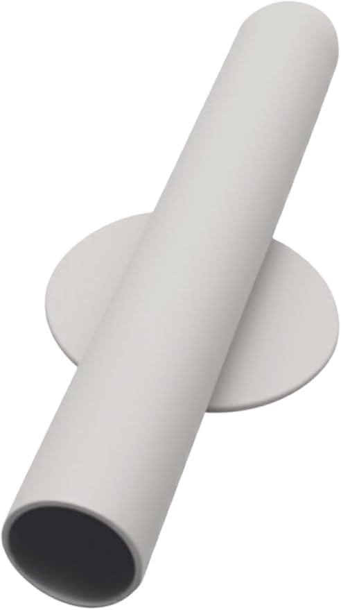 Adhesive Metal Wall Vase Holder - Decorative Tube for Dried/Faux Floral Display, Rust-Resistant Home & Office, Dining Room Also Suitable for Cemetery Memorial Display Decor (1 Pcs White)