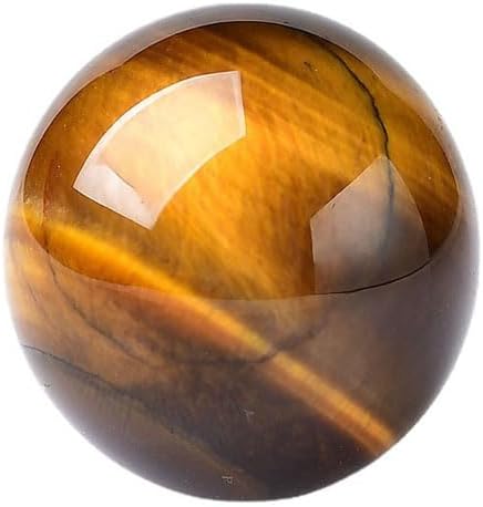 Natural Tiger's Eye Healing Crystal Gemstone Sphere Ball for Reiki Balancing Meditation Energy Home and Office Decoration (4-4.5cm, Tiger's Eye)