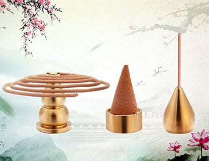 Miupoo Incense Burner Metal Holder,Cone Incense Holder,Coil Incenses Holders,Incenses Stick Holders, 3 Styles