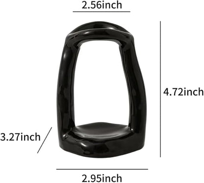 Handmade Ceramic Holder Stand for Toothbrushes, Makeup Brushes, and Pens - Minimalist Design for Bathroom Vanity and Countertops Decor (Black)