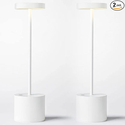SAKRINGT 2 Pack Cordless Table Lamp Rechargeable,5000mAh Battery Operated Portable LED Table Light,Dimming Desk Lamp for Patio/Restaurant/Outdoor