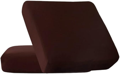 HOOBUY Waterproof Couch Cushion Cover 2Pieces Stretch Sofa Slipcovers Furniture Protector with Elastic Suitable for Loveseat,2 Seater Sofa (2, Coffee)