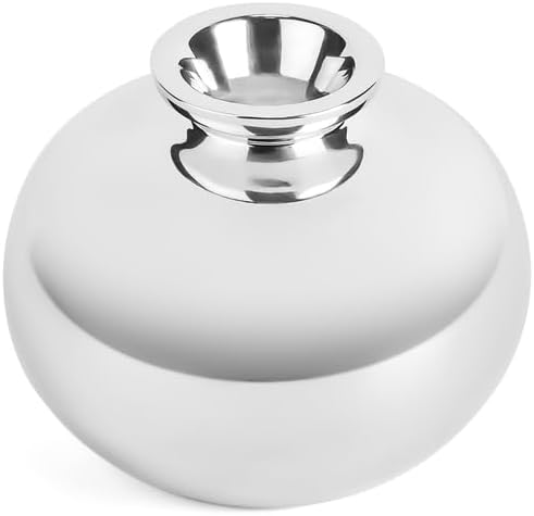 Nambé Posey Vase – 3.5-Inch Small Alloy Flower Holder for Single Bloom Display, Decorative Accent for Home & Office – Smooth Metal Finish, Minimalist Modern Design & Contemporary Vase Décor
