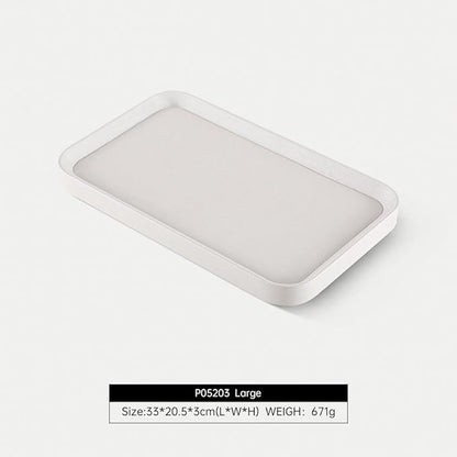 Jewelry Display, Leather Valet Tray,Luxury Jewelry Drawer Organizer,Premium Flat Tray,White Jewelry Tray