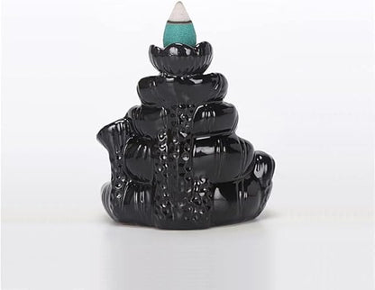 Handmade Backflow Incense Holder, Incense Burner Ornament, Ceramics Waterfall Incense Seat, Zen Decor