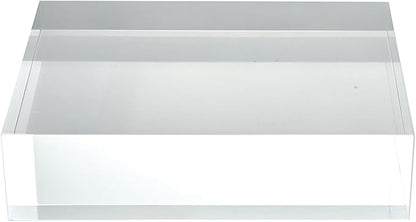 CiaoHER 2in Thickness Solid Acrylic Cube Display Block Clear Polished Pedestal Stand Riser Solid Base 2" x 6" x 8", 1 Pack