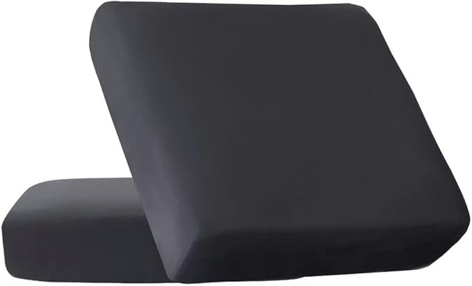 HOOBUY Waterproof Couch Cushion Cover 2Pieces Stretch Sofa Slipcovers Furniture Protector with Elastic Suitable for Loveseat,2 Seater Sofa (2, Grey)
